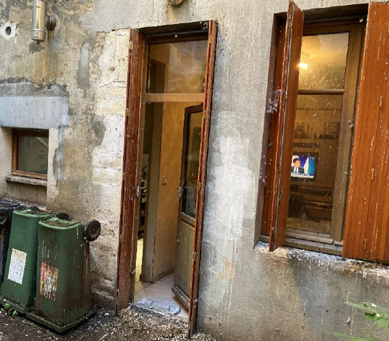 Façade arrière d'une maison mise aux enchères à Bordeaux