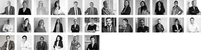 Photos de l'ensemble des avocats des sociétés Elige présentent en Nouvelle-Aquitaine.